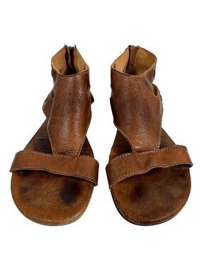 Bedstu Soto Tan Rustic Sandals, Distressed Leather, Size 8, Women's